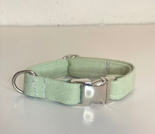 Dog Collar - Pistachio Canvas